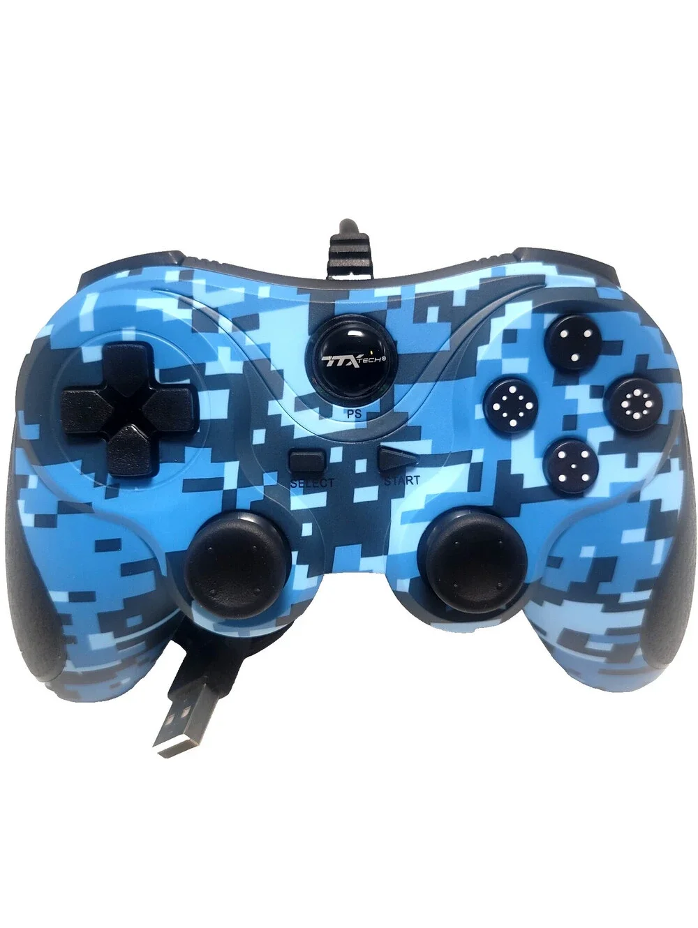 PlayStation 3 Wired Controller for PS3 / PC / USB by TTX Tech - Digicamo Blue